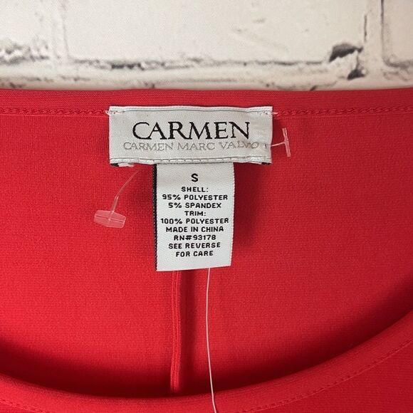 Carmen Marc Valvo Red Dress NWOT - Picture 2 of 4